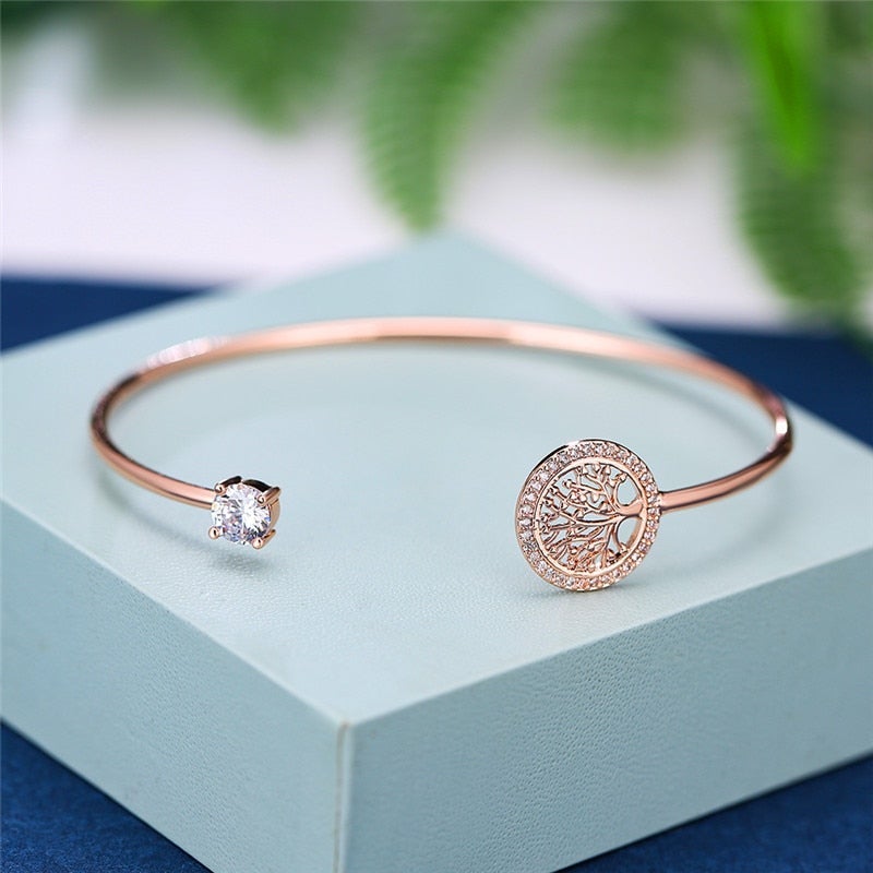 Bracelet Ajustable avec Pendentif Arbre de Vie