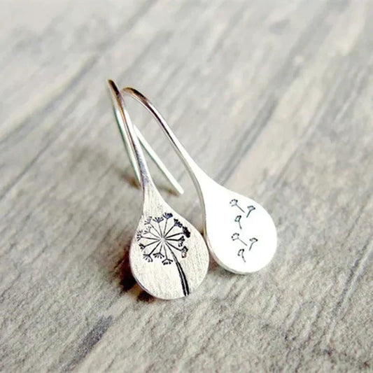 Boucles d’Oreilles Raffinées Vintage Motif Fleur en Argent Sterling 925